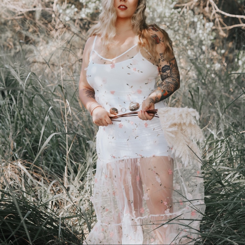 STUNNING & DREAMY Embellished SHEIN Sheer Dress💞